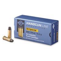 PPU Handgun Ammunition .38 Spl 158 gr SWC 902 fps 50/ct