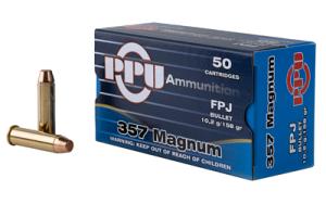 PPU, .357 Magnum, Jacketed Flat Point, 158 Grain, 50 Rounds