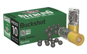 Sterling 12 Gauge Shotshells 00 Buckshot 2 3/4" 1 3/16oz 10 rds
