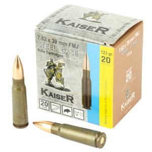 Century Arms Kaiser 7.62x39mm, 123gr FMJ Steel Case 8698779971403