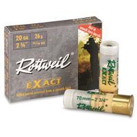Rottweil Exact Slug Shotshells - 20 Gauge - Slug - 5 Rounds - 1380 fps