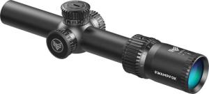 Swampfox Tomahawk 1-6x24 LVPO Riflescope, 30mm Tube, SFP, Illuminated Guerrilla Cross MOA Reticle, CR2032 Battery, Matte ATK16241M