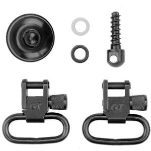 GrovTec Sling Swivel Set Remington 870 Express Magazine Cap with Swivel Stud Locking Swivels Rear Screw Swivel Stud 12 Gauge Steel Black 895474001345