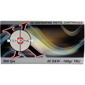 Ten Ring Ammo .40 S&W 180 Grain Ball TMJ 900 fps 50 Rounds