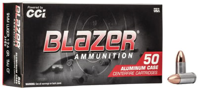 CCI Blazer 9mm 124-Gr. TMJ 50 Rnds