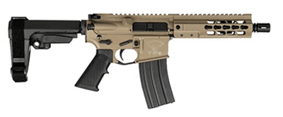 Brigade Firearms AR-15 Pistol 7.5" Barrel SBA3 Brace U-Rail FDE