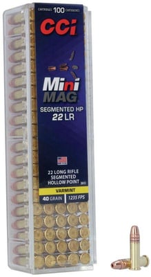 CCI Mini-Mag 22 LR Segmented Hollow Point 40 Gr 1235 FPS