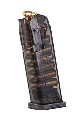ETS Glock G19, G26 Magazine 9mm 15 Rd. Carbon Smoke