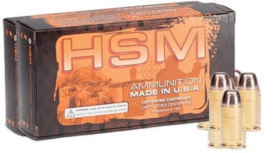HSM Frangible Ammunition 9 mm Luger Flat Point 100 gr. 50 rd