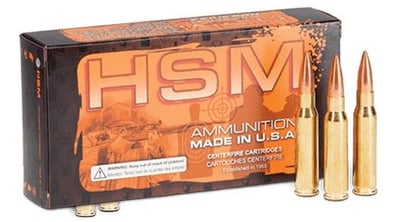 HSM .308 Winchester 165 Gr. Barnes TSX Boat Tail- Lead-Free- Box of 20