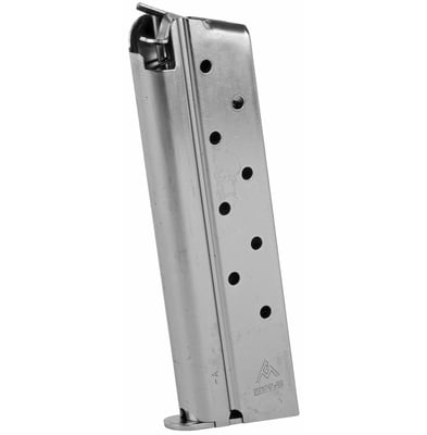 Mec-Gar 1911 Full Size Magazine 38 Super 9 Rounds Steel Nickel 765595105607