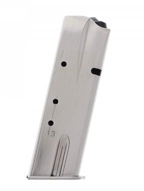 Mec-Gar Browning Hi-Power Magazine 9mm 13 Rounds Nickel MGBRHP13N