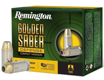 Remington Golden Saber Defense Compact Ammunition .45 Auto 230 gr BJHP 725 fps 20/ct