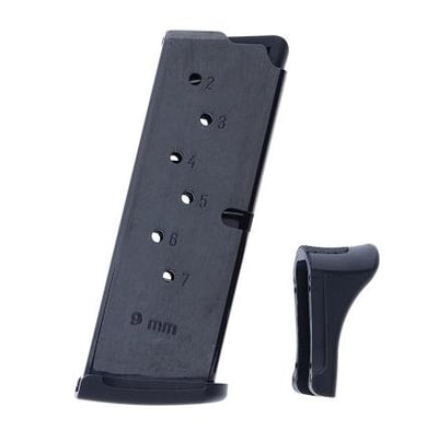 Ruger EC9 LC9 Magazine 9mm 7 Rounds With Finger Rest Ext. 736676903634