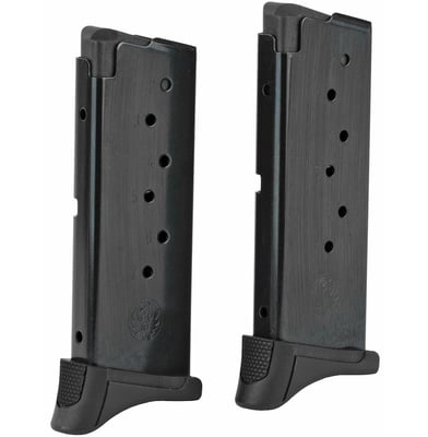 Ruger EC9S LC9S Magazine 9mm 7 Rounds Black 2-Pack