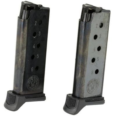 Ruger LCP II Magazine 380 ACP 6 Rounds Black 2-Pack