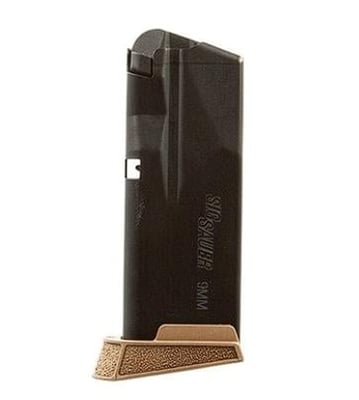Sig Sauer P365 Magazine 9mm 10 Rounds Black/ Coyotee Brown