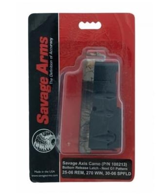 Savage Arms Axis Long Action Magazine 30-06 SPR 4 Rds. Steel Black 011356552419