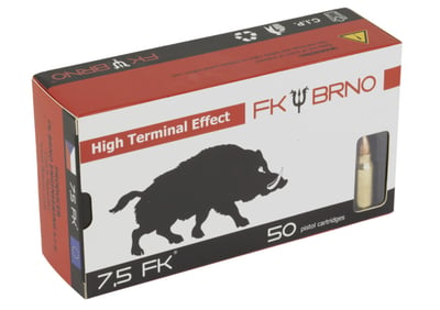 FK BRNO F5 Ammo 7.5 FK 95 Grain MHP Ammunition