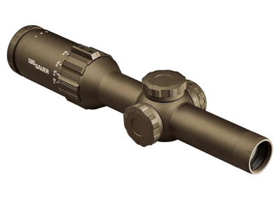 Sig Sauer TANGO6T Scope 1-6x24mm, 30mm FFP, DWLR-556 Ilum Reticle, 0.2 MRAD, Capped Turret, FDE, DVO SOT61240 798681664160