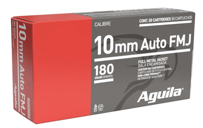 Aguila Ammunition 10mm Auto 180 Grain Full Metal Jacket Pistol Ammo 50 Rounds 1E102110