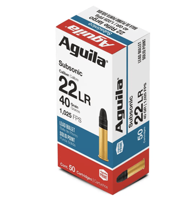 Aguila Ammunition .22 Long Rifle 40gr. Lead Subsonic Solid Point Rimfire Ammunition 1000 Rounds 1B220269-CS