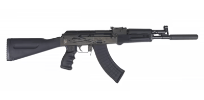 Pioneer Arms GROM Series 7.62x39mm AK-47 Style Rifle with Polymer Handguard & Buttstock, Faux Suppressor 30 Round Magazine 7.62x39mm POL-AK-GROM-FT-P