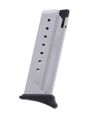 Springfield XDE Magazine 9mm 8 Rd. Flush Fit Finger Rest Stainless