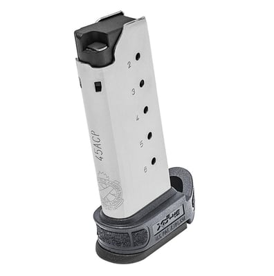 Springfield XDS Mod.2 Magazine 45 ACP 6 Rd. X-Tension Sleeve Gray 706397926113