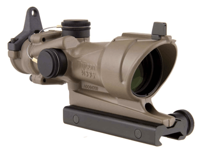 Trijicon ACOG 4x32 Scope with TA51 Mount, CK-FDE, Tritium Only, Center Illuminated Amber Crosshair 100319