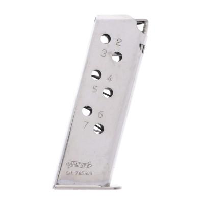 Walther PPK Magazine 32 ACP 7 Rounds Flush Fit Nickel Plated