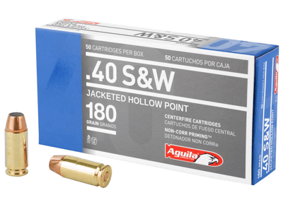 Aguila Ammunition 40 S&W 180 Grain HP 1000 Rounds 640420003207