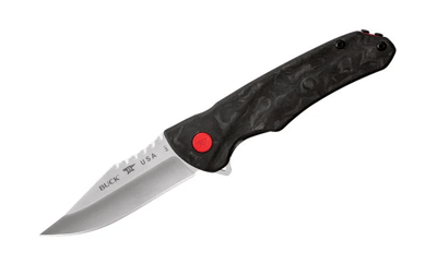 Buck Knives 841 Sprint Pro Folding Knife 3-1/8" Blade Marbled Carbon Fiber Handle