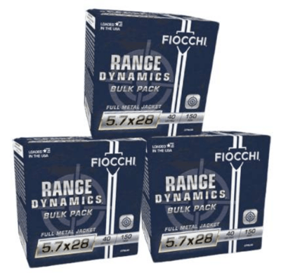 Fiocchi Ammo .5.7x28mm Range Dynamics FMJ 40 Grain 450 Rounds