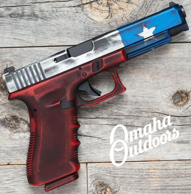 Glock G34 Gen 3 Texas Flag Battle Worn