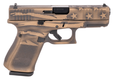 Glock 19 Gen 5 Black / Coyote Battle Worn Flag