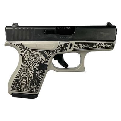 Glock 42 Sub Compact Elephant Engraving Gray