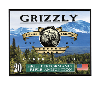 Grizzly Cartridge Ammo .30-06 Springfield 165 Grain Soft Point Sirocco II 3100 fps 20 Rd./Box