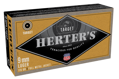 Herter's Select Grade Handgun Ammo  9mm Luger 115 Grain FMJ 100 Rd./Box