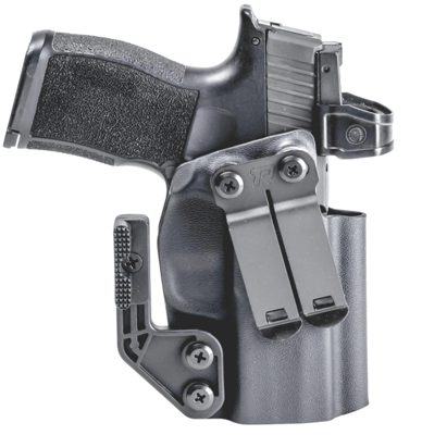 Rounded IWB Holster w/Claw + Metal Clip (Plus Line) - Black Kydex