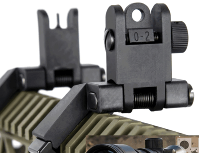 IORMAN Ultralight 45 Degree Offset Rapid Transition Front and Backup Rear Sight