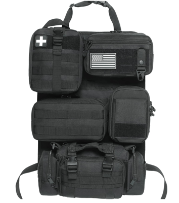 Katadem 6 Pack Tactical Molle Car Seat Back Organizer