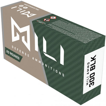 MILI Ammo .300 Blackout Ammunition 220 Grain FMJ Subsonic 20 Rounds