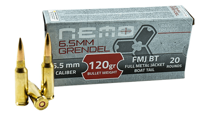 Nemo Arms 6.5 Grendel Ammo 120 Grain FMJBT 20 Rounds
