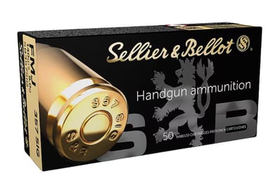 Sellier & Bellot Ammo .357 Sig FMJ 140 Grain 1352 fps 1000 Rd./Case SB357SIG