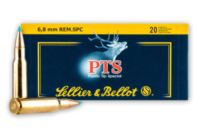 Sellier & Bellot Ammo PTS 6.8mm Remington SPC 110 Grain 2549 fps 600 Rd./Case SB68B