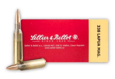 Sellier & Bellot Ammo Sierra Match King .338 Lapua Magnum 250 Grain HPBT Match 2878 fps 100 Rd./Case SB338LMA