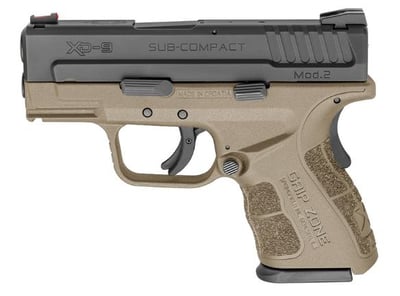 Springfield XD Mod.2 Sub-Compact FDE w/ GripZone (Compliant) Essentials Package 9mm 706397905118