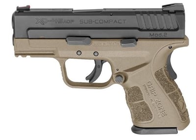 Springfield XD Mod.2 Sub-Compact Flat Dark Earth (FDE) with GripZone 45 ACP 706397905545