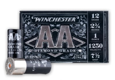 12 Gauge - 2-3/4" 1oz. #7.5 Shot - Winchester AA Diamond Grade - 250 Rounds